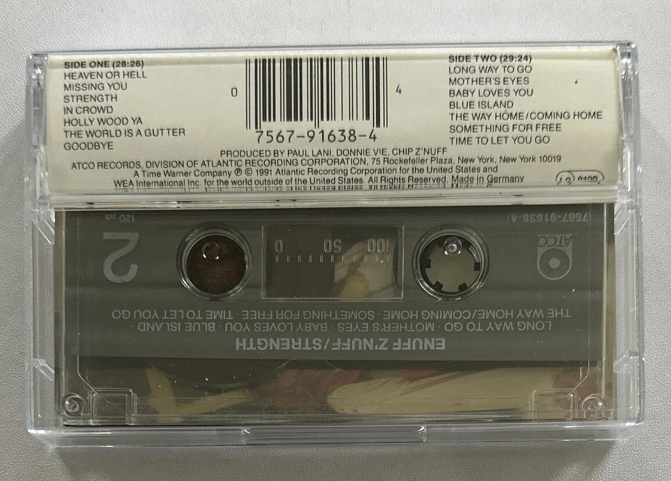 Enuff Z'nuff - Strength Rock/Metal Album Cassette Tape Ex / Mint - Image 3 of 4