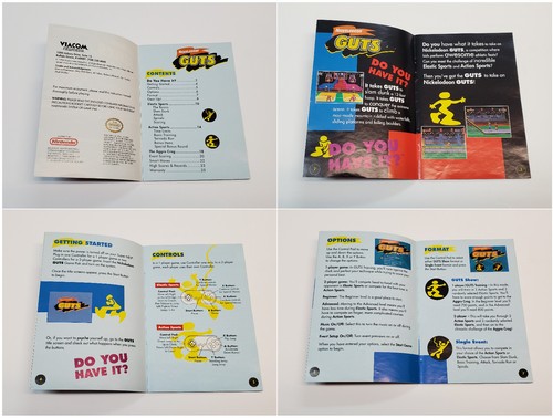 Nickelodeon GUTS Original Authentic Super Nintendo SNES Box & Manual Only *** - Picture 3 of 24