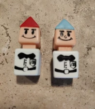 Playskool Vintage McDonalds Employees 1974 Two Square People white uniforms