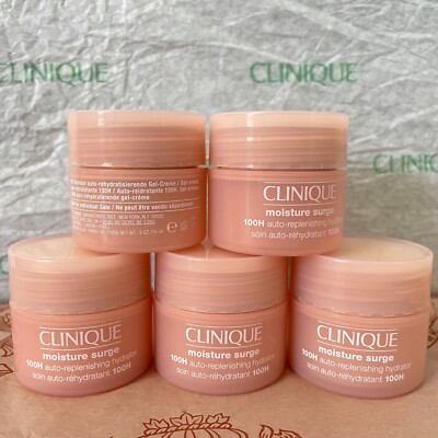 5x Clinique Moisture Surge 100H Auto-Replenishing Hydrator .5oz/15ml Total 2.5oz