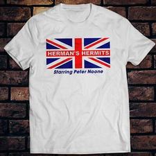 Herman's Hermits starring Peter Noone T-Shirt Us Flag Rock Music Hold On! Blaze