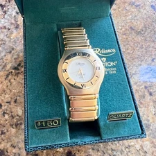 Mint~Reliance by Croton Mens  Quartz 2-Tone Stainless Steel Bracelet Watch 