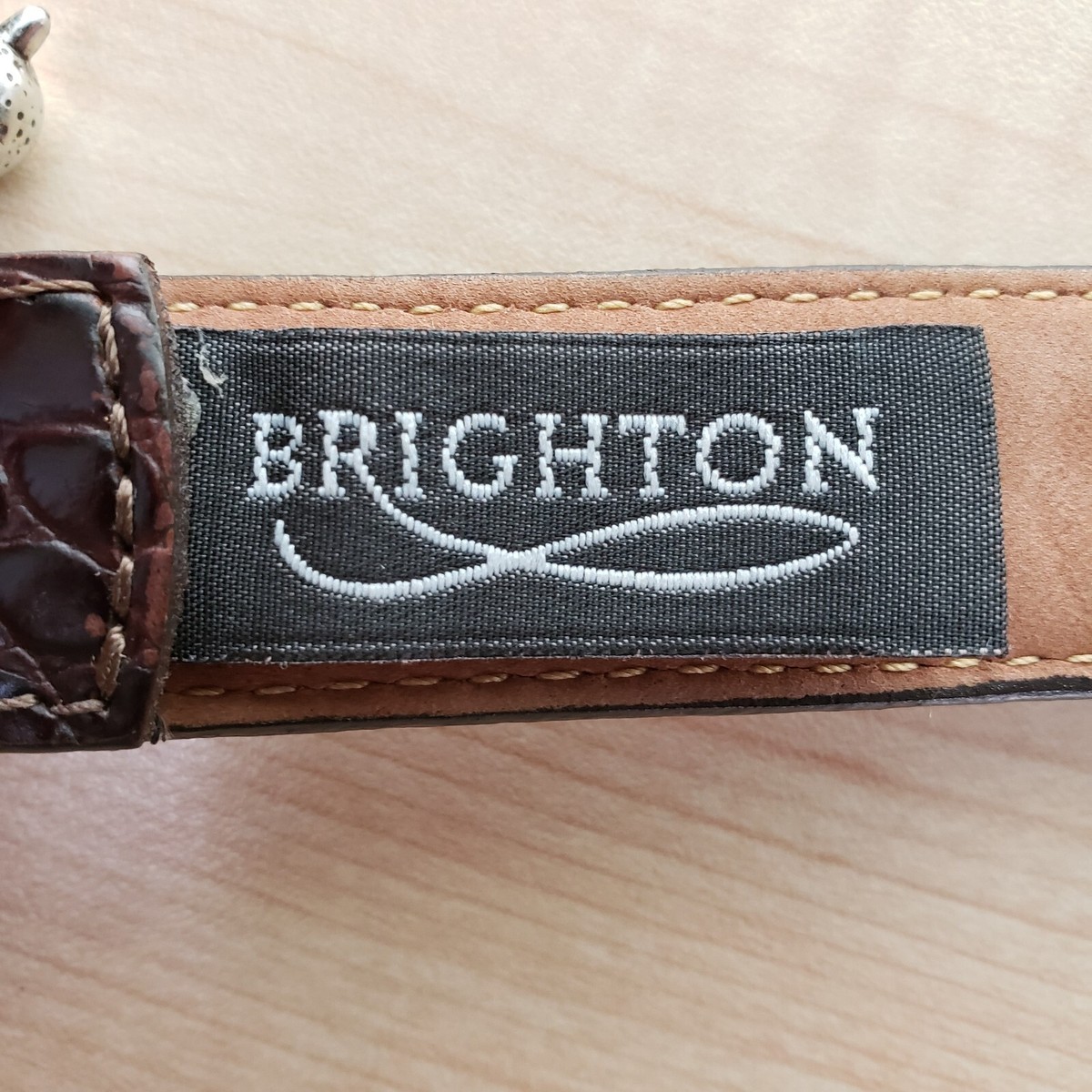 Brighton Women’s Waist Belt Golf Charms Brown Embossed Leather USA Size 36 39” Brighton Belt Golf Charms 34 Large Brown Embossed Leather  main image 4