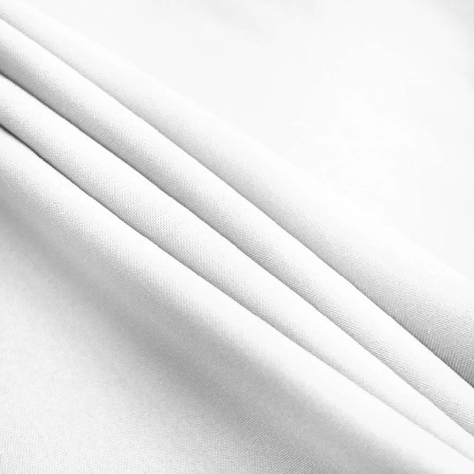 White Poplin Fabric By The Yard _ High Quality Solid Poly Poplin _ ''60 Width_  - Image 2 of 2