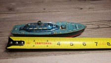Vintage 1950s USS Missouri Tin Friction Battle Ship Toy Japan