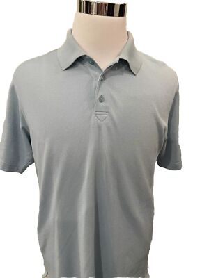 CUTTER & BUCK Polo Shirt Golf Mens Large L European Fit Light Blue New