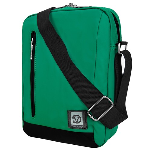 Green School Croosbody Bag Nylon Zipper Bookbag For 10" iPad 9th / iPad Air 5 - Picture 5 of 9