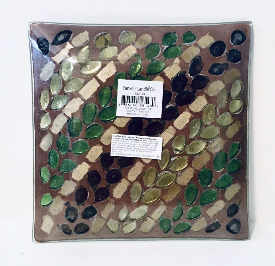 Yankee Candle Jar Candle Tray - Mosaic Leaves - Image 2 of 4