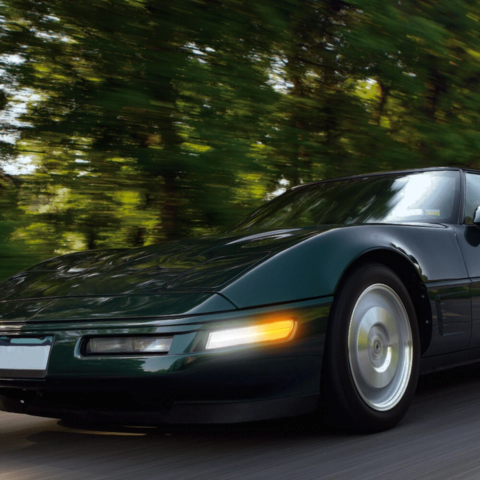 For 91-96 Chevy Corvette C4 LED Front Side Marker Light Turn Signal Parking Lamp Foto 3 de 4