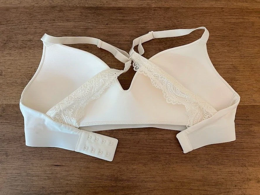 Sujetador SOMA Suave Marfil Blanco 36C Enbliss Encaje Espalda Gancho en J Inalámbrico Forrado Foto 2 de 2