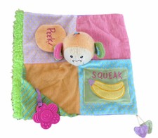Manhatten Toy Company Teether Lovey monkey squeak interactive toy