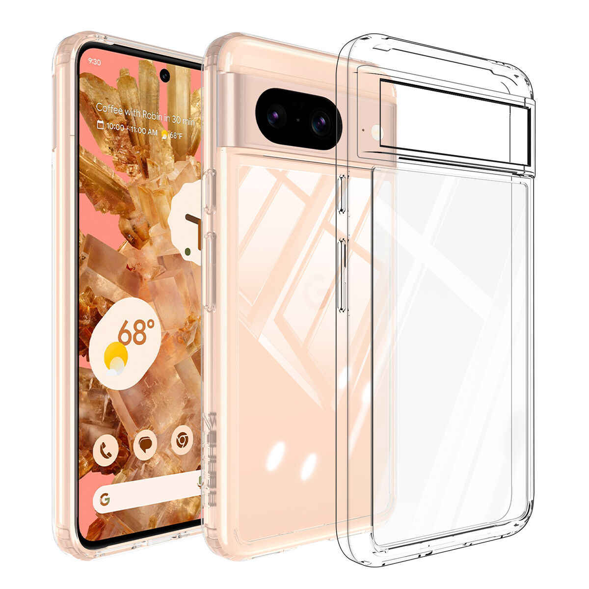 Snake Roses Clear Case Google Pixel 6a 7a Pixel 8 7 6 Pro 