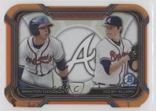 2015 Bowman Draft Orange Refractor 2/25 Kolby Allard Braxton Davidson p7m