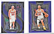Stephen Curry 2-Card Lot 2024-25 Panini Select Premier #143Concourse #7 Warriors