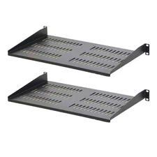 Aeons 1U Universal Server Rack Shelf Vented Rackmount Cantilever Shelf 10" De...