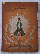 Voltaire Candide Zadig Paris Editions Nilsson 1928 6 color pochoir plates Miscut