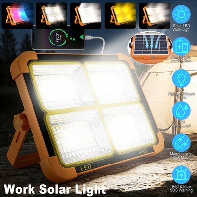 Portátil Lampara Linterna Solar Luz Recargable Work Camping 336 LED De Acampar