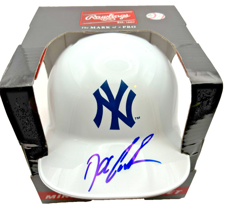 DWIGHT "DOC" GOODEN SIGNED MINI HELMET - Rawlings (JSA) New York Yankees