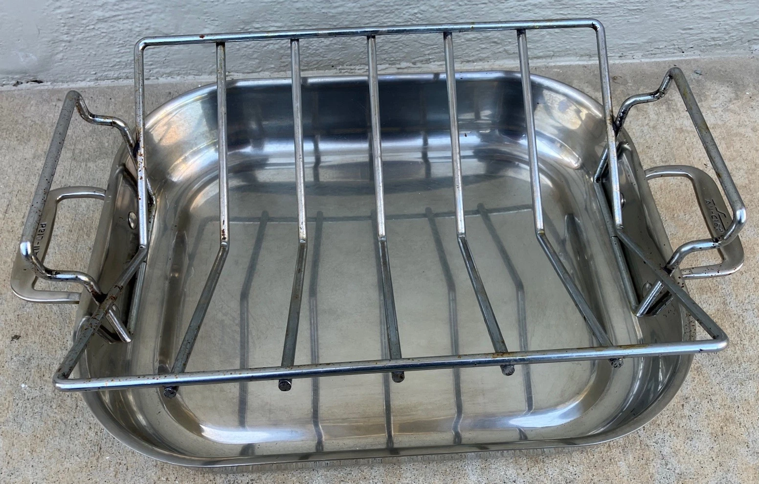 ALL-CLAD Stainless Steel Roasting/Baking Pan w/Rack 14.5" x 11.5" No Lid
Opens in a new window or ta