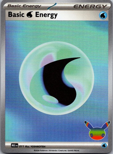 Basic Water Energy (30th Celebration) Holo 011 NM Pokemon