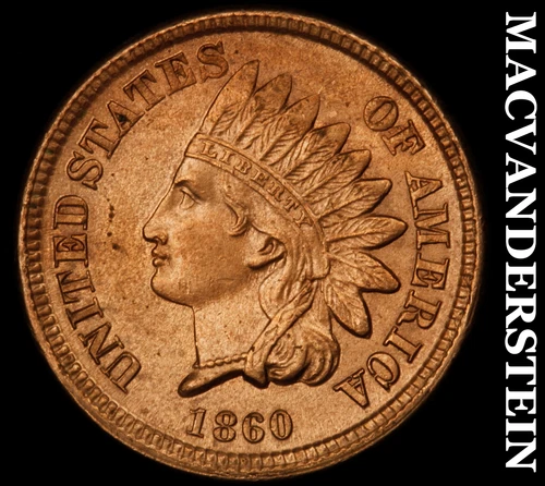 1860 Indian Head Cent- Round Bust Almost Uncirculated+/ Uncirculated #i8119