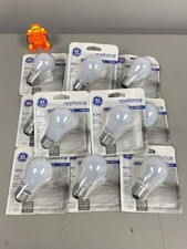 GE 40W Appliance Lightbulb, A15 Type, Frosted, Lot of 12 Bulbs  New 