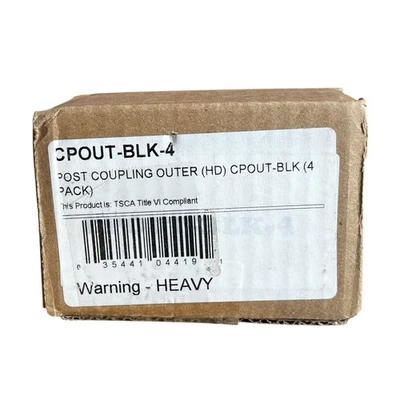 Muscle Rack CPOUT-BLK Post Coupling Outer HD 4 Pack Black
