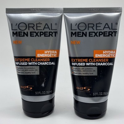 2x-L'Oreal Paris Men Expert Hydra Energetic Daily Facial Cleanser with Charcoal
