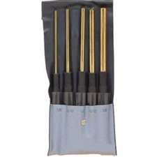 5 Piece Long Brass Roll Drive Pin Punch Set Driver Tool