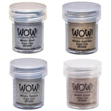 Wow Embossing Powder Metallic Bundle: Gold, Silver, Platinum and Copper, 15m...