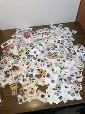 Large Lot On Paper Stamps, Majority U.S. Stamps