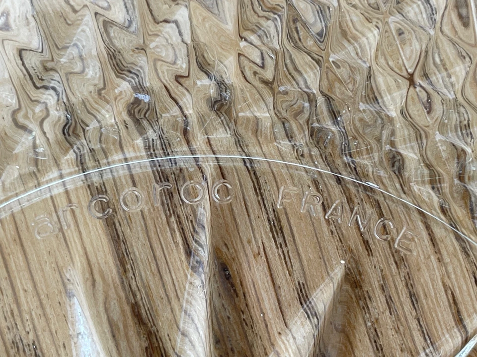 Cuenco de cristal decorativo vintage Arcoroc hecho en Francia Foto 4 de 4