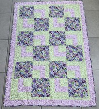 Handmade Patchwork Floral Baby Girl Quilt READ