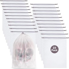 23 Pack Travel Shoe Bags 11.8"x15.7" Waterproof Dustproof Space-Saving Storage f
