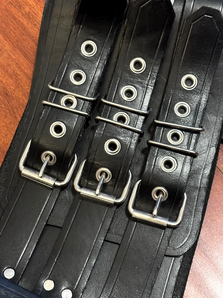 Rough Trade Tres Hebilla de Cinturón Negro Ajustable Cuero Punk Gótico Bondage Juegos con disfraces Foto 2 de 4