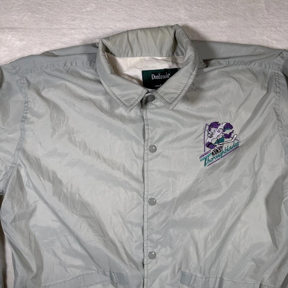 Vintage Kentucky Thoroughblades Hockey Windbreaker Jacket Dunbrooke USA Made L - Image 3 of 4