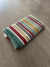 2 Yards Robert Allen 2012 Mod Horizontal Stripe Decor Drapery Fabric Goods Poppy