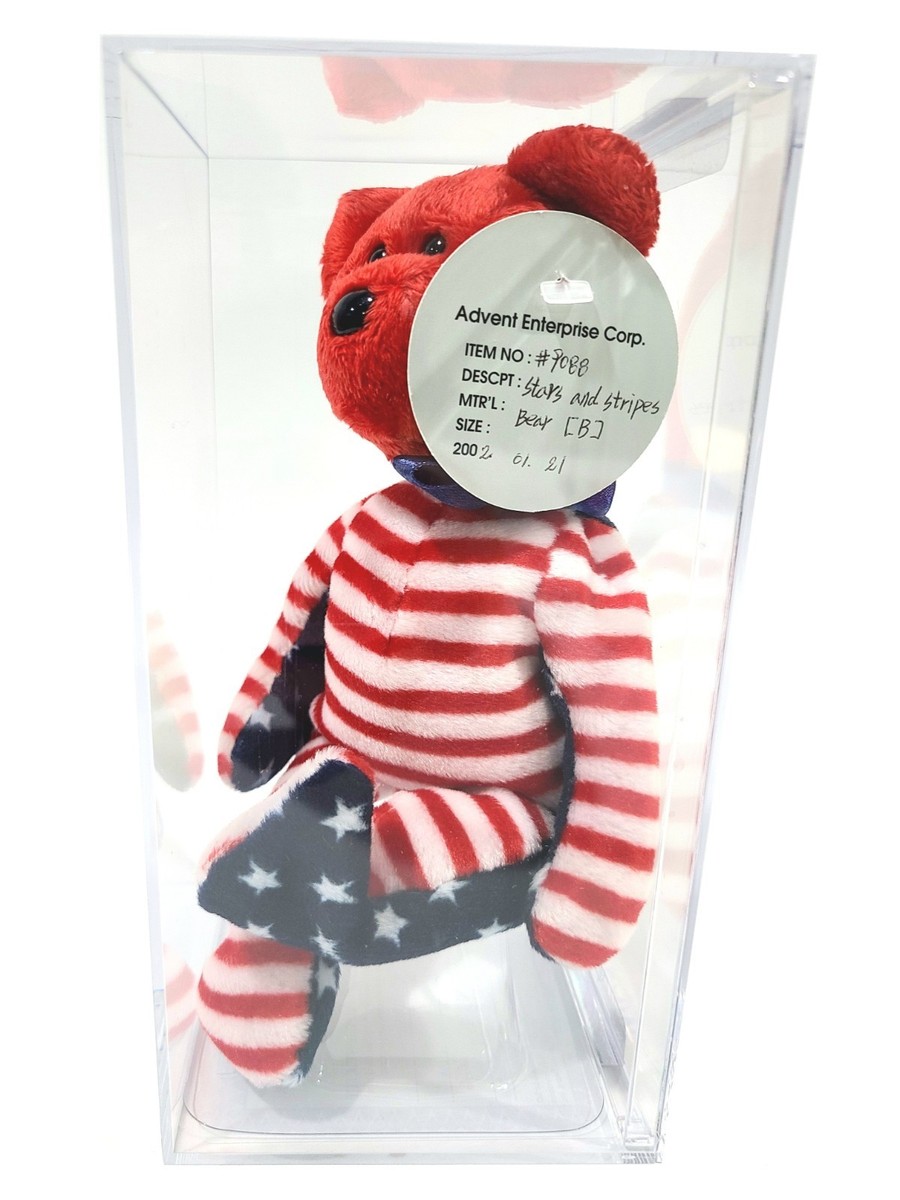 Ty Beanie Baby Babies Advent Stars and Stripes Bear PROTOTYPE TBB