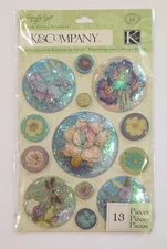 Susan Winget Botanical Snow Globe Scrapbooking Stickers By K&Company
