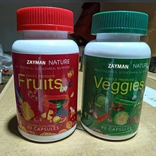 2 PCS Whole Food Supplement - Fruits & Veggies with Superfoods - 180 Capsules