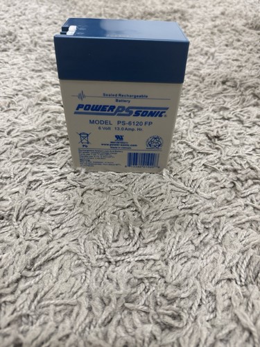 Power-Sonic PS-6120FP 6V 13AH SLA Sealed Lead Acid Rechargeable Battery FP - Picture 2 of 4