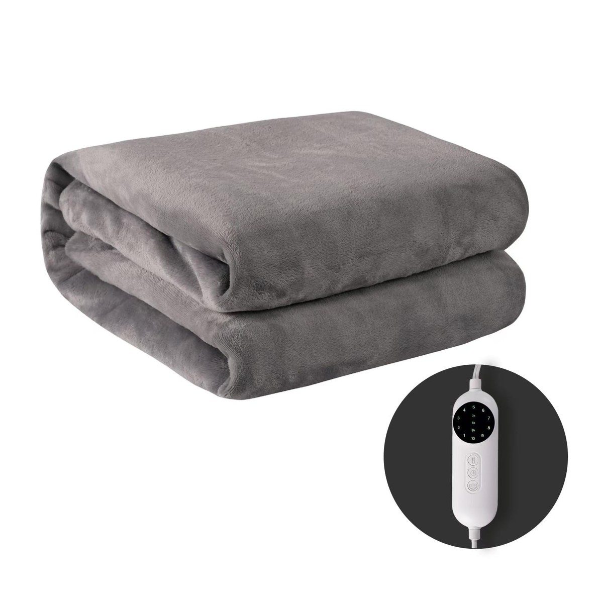 Dual Control Electric Blanket Heated Throw Machine Washable