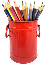 Desk Pen Holder, Metal Pencil Holder for Desk, Desk Organizer with Handle