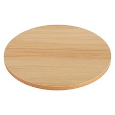 Mesa redonda de madera maciza de repuesto beige para uso en casa oficina y hotel
