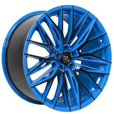 22x9 Lexani Wheels Aries Gloss Black With Custom Rapid Blue Accents Rims 4pcs 22x9 Lexani Wheels Aries Gloss Black With Custom Rapid Blue Accents Rims 4pcs