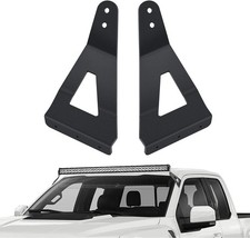 Nilight 2PCS 52 inch Curved LED Light Bar Bracket at Upper Windshield Roof Cab f