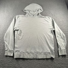 Faherty Slub Hoodie Mens L Organic Cotton Pullover Sweatshirt Lightweight Sage