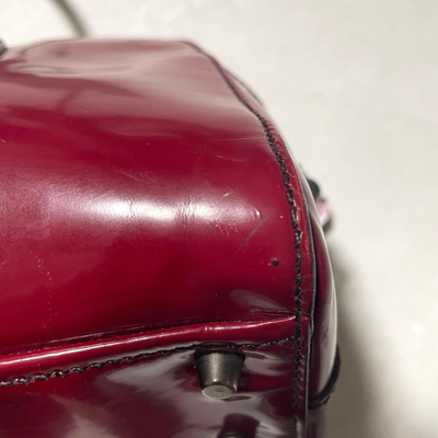 Prada 90s Archive Boston Bag Red Leather Vintage Y2K Handbag