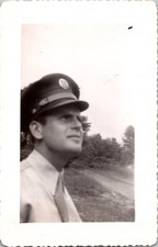 Vintage 1940s WWII US Army Soldier Snapshot Portrait - Deckle Edge Photo