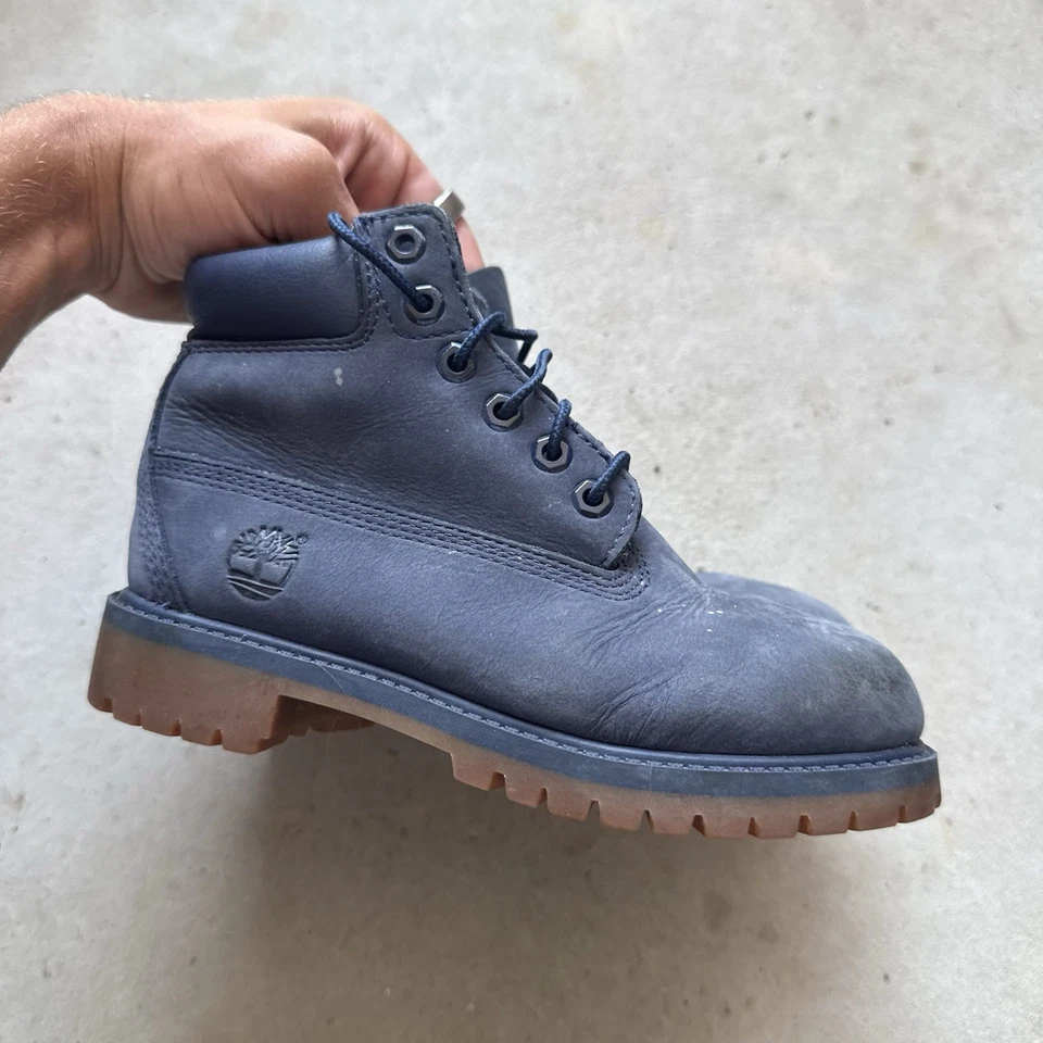Timberland Botas Jóvenes/Niños Talla 13 Azul Marino Impermeable Bota de Invierno Foto 2 de 4